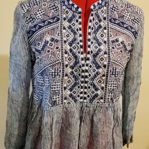 NWT Lucky Brand Embrodered Top